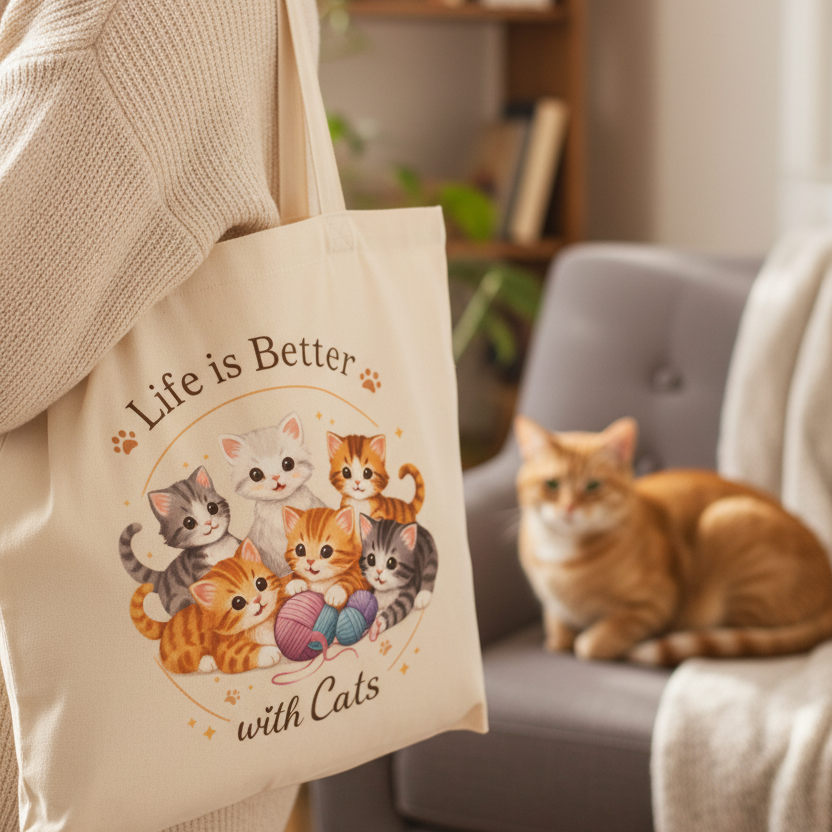 Cat Tote Bags